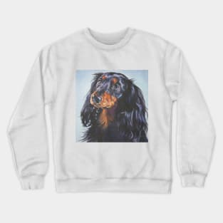 Dachshund Fine Art Painting Crewneck Sweatshirt